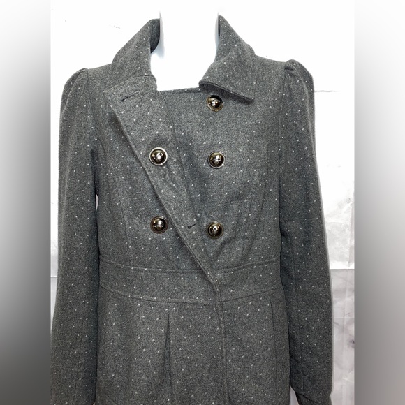 Pink Envelope Double Breasted Bow Back Dot Peplum Jacket size medium - Picture 4 of 11